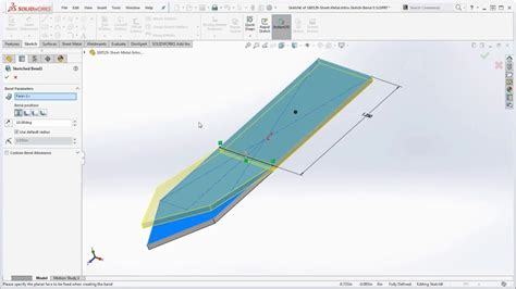 solidworks bend non sheet metal part|solidworks sheet metal sketched bend.